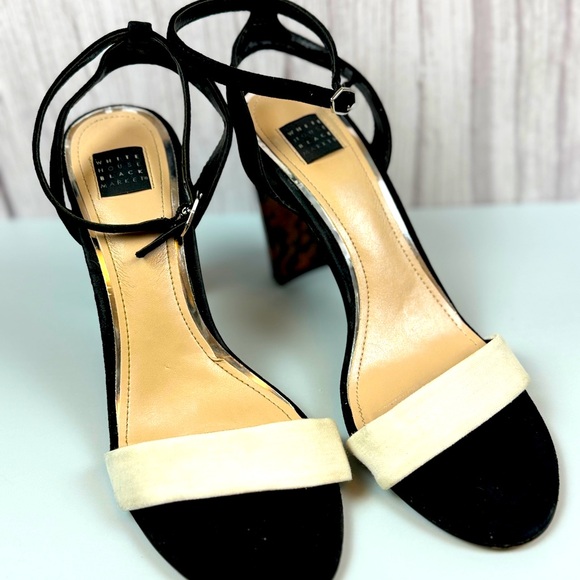 White House Black Market Ankle Strap Tortoise shell Heels - Picture 1 of 8
